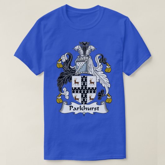 Parkhurst Coat of Arms Familienwappen T-Shirt (Design vorne)