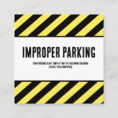 Parking Incorrectly Complaint Card, Funny Bad Park Quadratische Visitenkarte (Vorderseite)