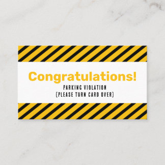 Parking Incorrectly complaint card Visitenkarte