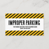 Parking Incorrectly complaint card Visitenkarte (Vorderseite)