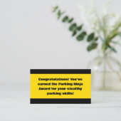 Parking Ninja Award Telefonnummerkarte (Stehend Vorderseite)