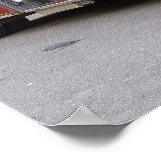 Parking Red Fire Motor Poster (Ecke)