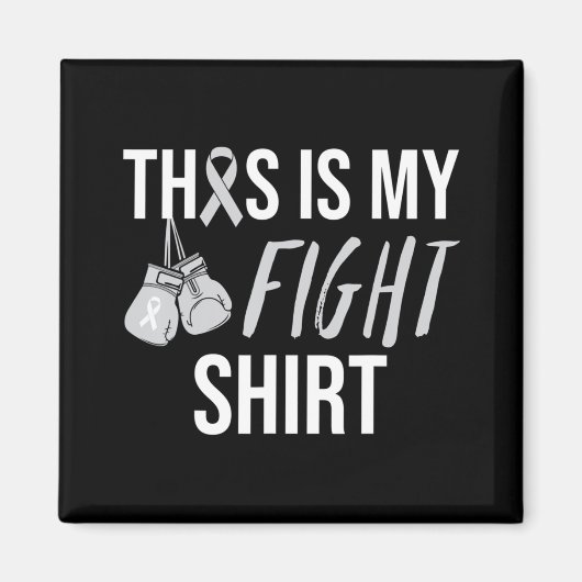 Parkinson Awareness Gray Ribbon Magnet (Vorne)