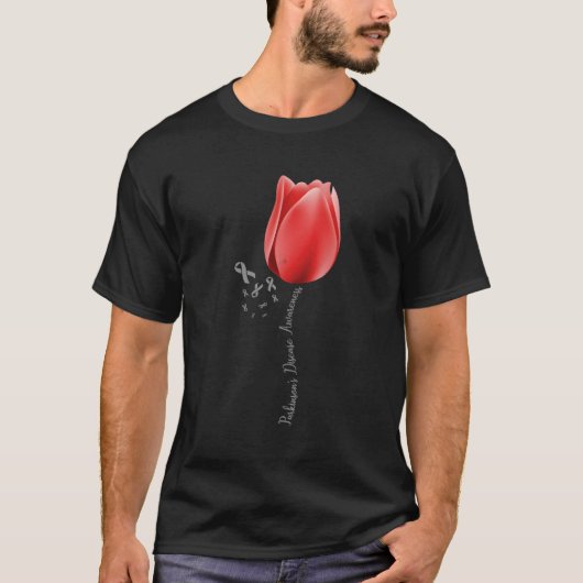 Parkinson Disease Awareness Tulip April Month Pret T-Shirt (Vorderseite)