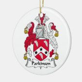 Parkinson-Familienwappen Keramikornament (Links)