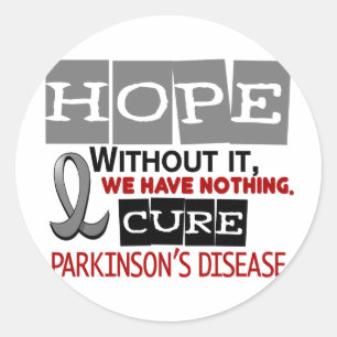Parkinson-Krankheit HOFFNUNG 2 Runder Aufkleber