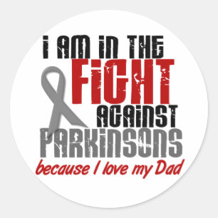 Parkinson Krankheit im KAMPF FÜR MEINEN VATER 1 Runder Aufkleber
