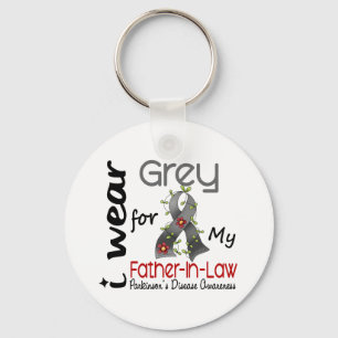 Parkinson-Krankheit trage ich Grau für meinen Schlüsselanhänger