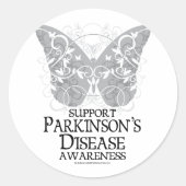 Parkinson-Schmetterling Runder Aufkleber (Vorderseite)