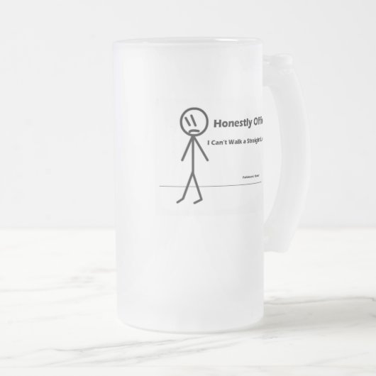 Parkinson-Spaß-Tasse Mattglas Bierglas (VorderseiteRechts)