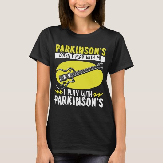 Parkinson spielt nicht mit PD Bewusstsein T-Shirt (Vorderseite)