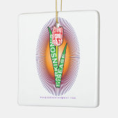 Parkinson Symptom Roter Tulip mit Berst Keramikornament (Links)
