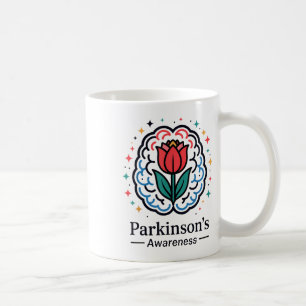 Parkinson's Awareness Brain and Tulip _1 Kaffeetasse