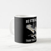 Parkinson's Awareness Eagle ist stärker als Sturm Kaffeetasse (Vorderseite Links)
