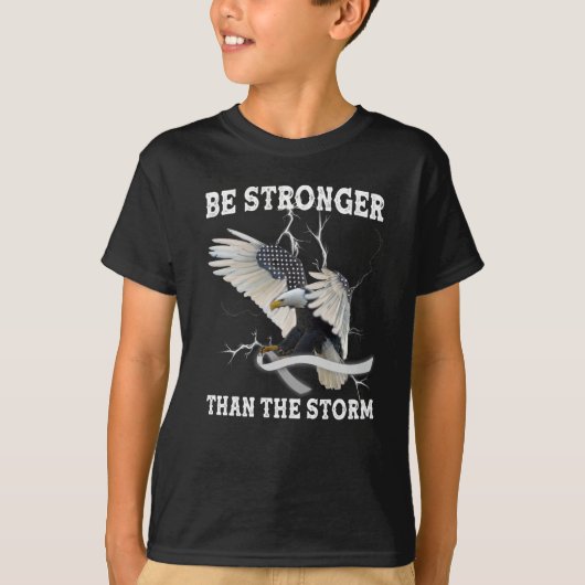 Parkinson's Awareness Eagle ist stärker als Sturm T-Shirt (Vorderseite)