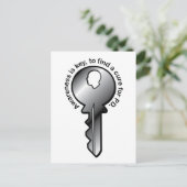 Parkinson's Awareness ist der Schlüssel Postkarte (Stehend Vorderseite)