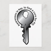 Parkinson's Awareness ist der Schlüssel Postkarte (Vorderseite)