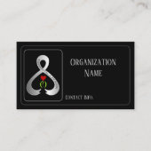 Parkinson's Awareness Ribbon Black Visitenkarte (Vorderseite)