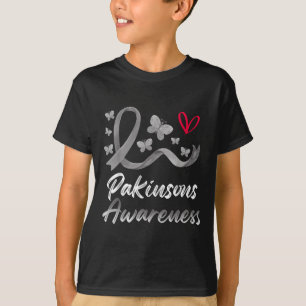 Parkinsons Awareness Ribbon Butterflies Herzherz T-Shirt