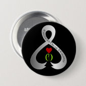 Parkinson's Awareness Ribbon Button (Vorne & Hinten)