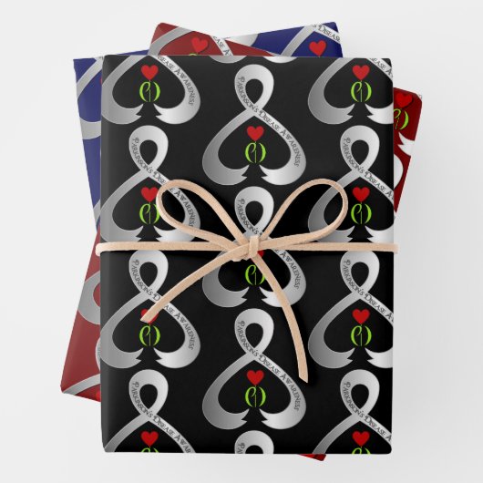 Parkinson's Awareness Ribbon Geschenkpapier Set (Beispiel)