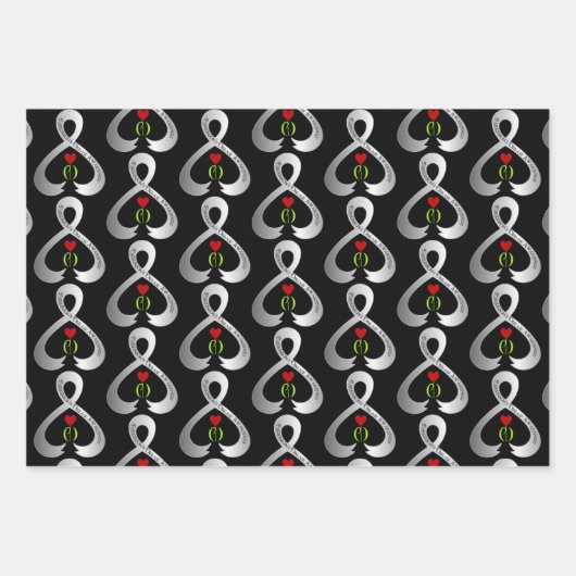 Parkinson's Awareness Ribbon Geschenkpapier Set (Vorderseite)