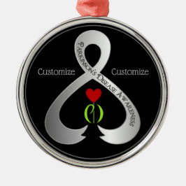 Parkinson's Awareness Ribbon Ornament Aus Metall