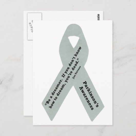 Parkinson's Awareness Ribbon Postkarte (Vorne/Hinten)
