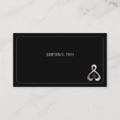 Parkinson's Awareness Ribbon Silver Visitenkarte (Rückseite)