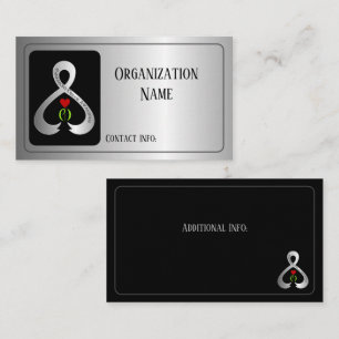 Parkinson's Awareness Ribbon Silver Visitenkarte