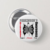 Parkinson's Disease Awareness Butterfly Button (Vorne & Hinten)