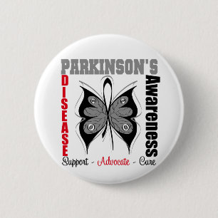 Parkinson's Disease Awareness Butterfly Button