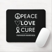 Parkinsons Disease Awareness Peace Liebe Cure Mousepad (Mit Mouse)