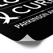 Parkinsons Disease Awareness Peace Liebe Cure Poster (Ecke)