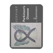 Parkinson's Disease Awareness Ribbon Angel Magnet (Vertikal)