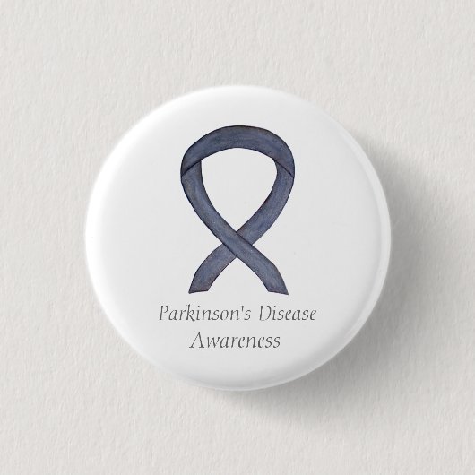 Parkinson's Disease Awareness Ribbon Art Button (Vorderseite)