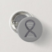 Parkinson's Disease Awareness Ribbon Art Button (Vorne & Hinten)