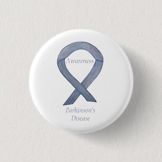 Parkinson's Disease Awareness Ribbon Art Button (Vorderseite)