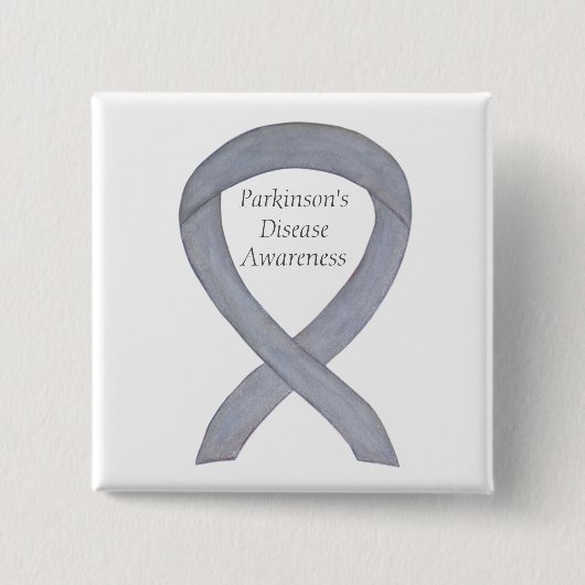 Parkinson's Disease Awareness Ribbon Art Button (Vorderseite)