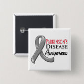 Parkinsons Disease Awareness Ribbon Button (Vorne & Hinten)