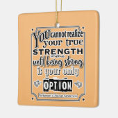 Parkinson's Disease Awareness/Strength Quote Keramikornament (Links)