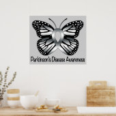 Parkinson's Disease Butterfly Awareness Ribbon Poster (Küche)