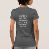 Parkinson's Disease Silver Awareness Ribbon Shirt (Rückseite)