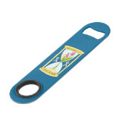 Parkinson's Find a Cure Speed Bottle Opener Flaschenöffner (Rückseite Schrägansicht)