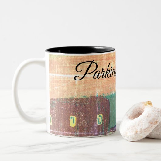 Parkinson's Girl Zweifarbige Tasse (Mit Donut)