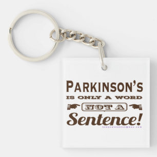 Parkinsons ist nur in braun Text Schlüsselanhänger