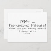 Parkinsons Kleine Schrift Postkarte (Vorne/Hinten)