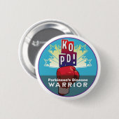 Parkinson's KO Warrior Button (Vorne & Hinten)