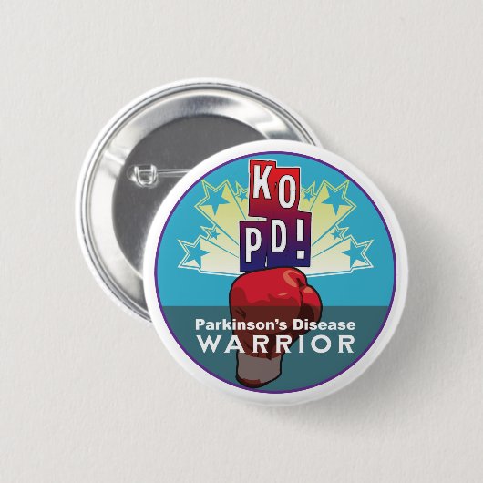 Parkinson's KO Warrior Button (Vorne & Hinten)