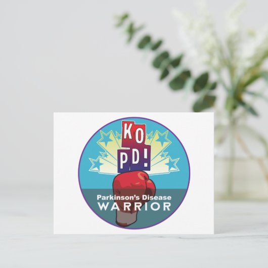 Parkinson's KO Warrior Postkarte (Stehend Vorderseite)